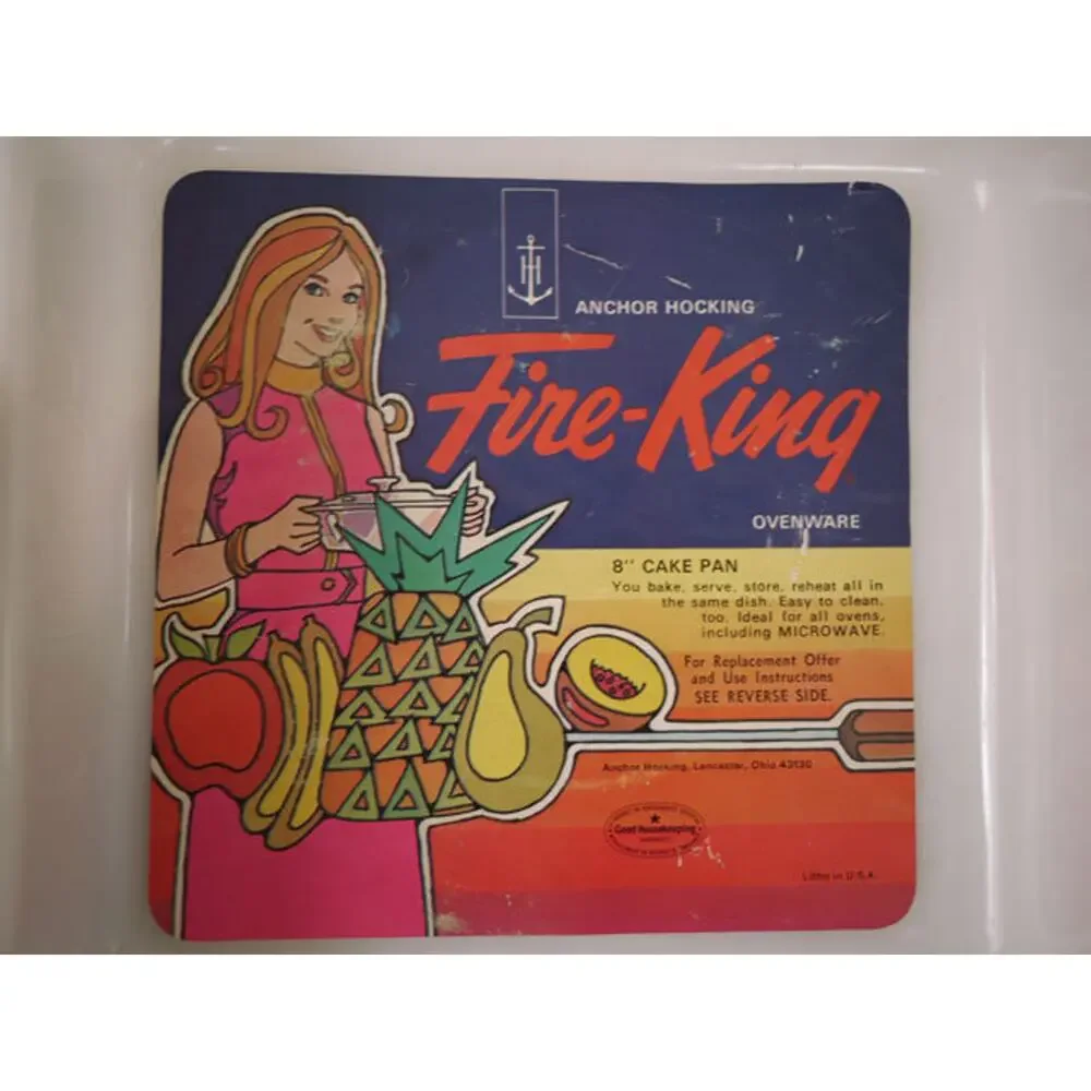 Vintage Anchor Hocking Fire King Green Meadow 8